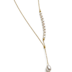 Златно колие Pearl Line · Fresh Drop